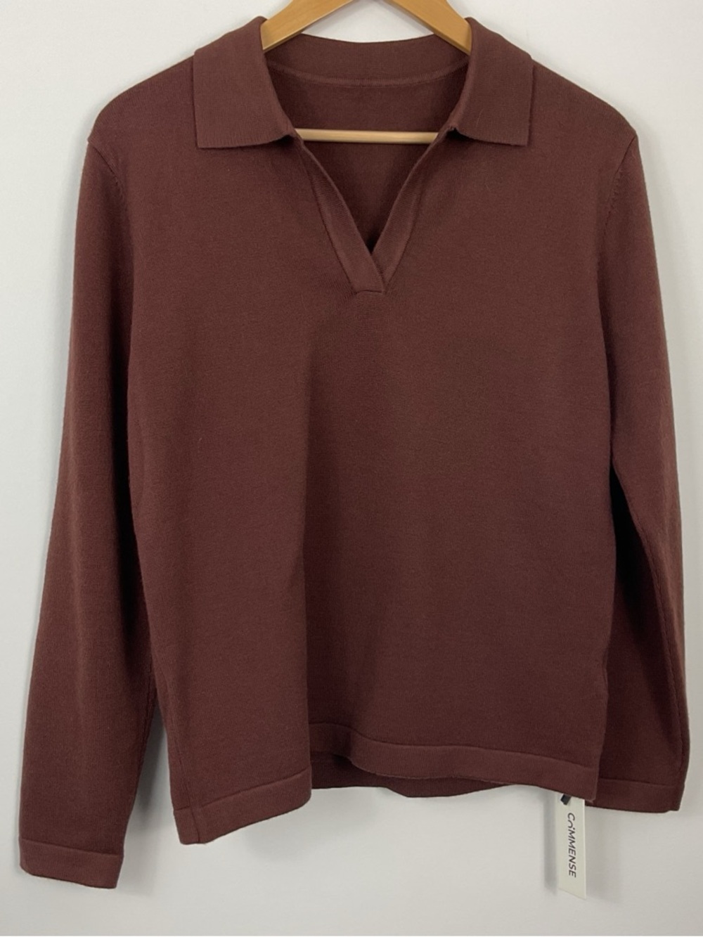 Commense V Neck Collered Sweater Womens Size Small